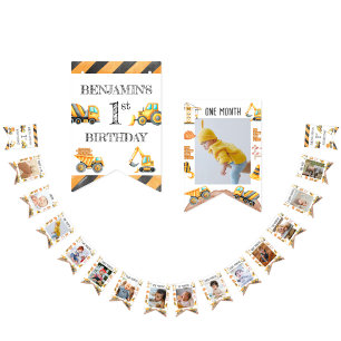 Bandeirinha Primeiro aniversario de Garotos de Bomba de Constr