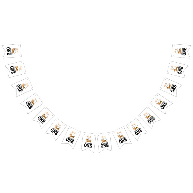 Bandeirinha Primeiro aniversario de Tigre Selvagem Selvagem Se (Todos)