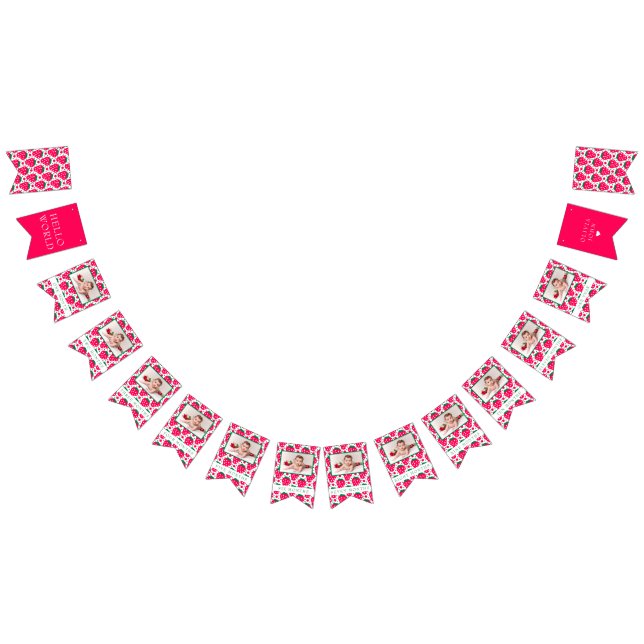 Bandeirinha Primeiro aniversario Milestones de Strawberry Girl (Todos)