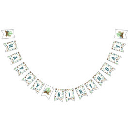 Bandeirinha Primeiro Rodeo Aniversário 1 rua Cowboy Ocidental