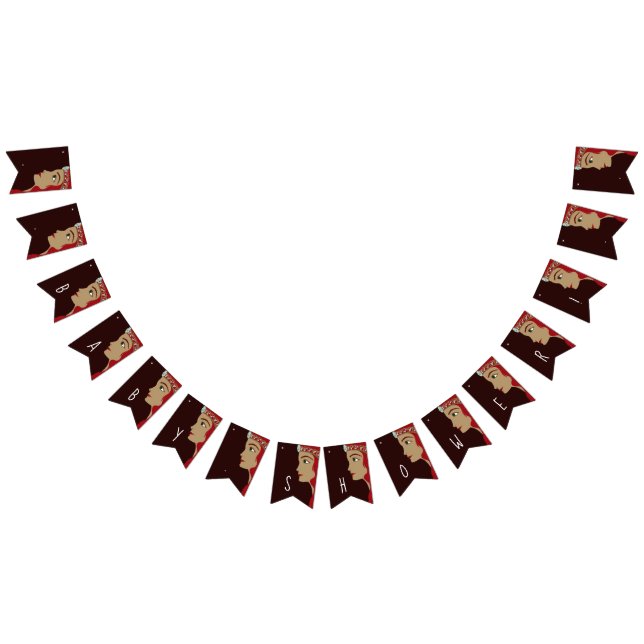 Bandeirinha Princesa Chá de fraldas Vermelho (Todos)