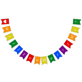 Bandeirinha Proposta personalizada LGBTQ Você me Casado Arco-Í