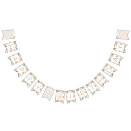 Bandeirinha Pumpkin Happy Birthday Banner