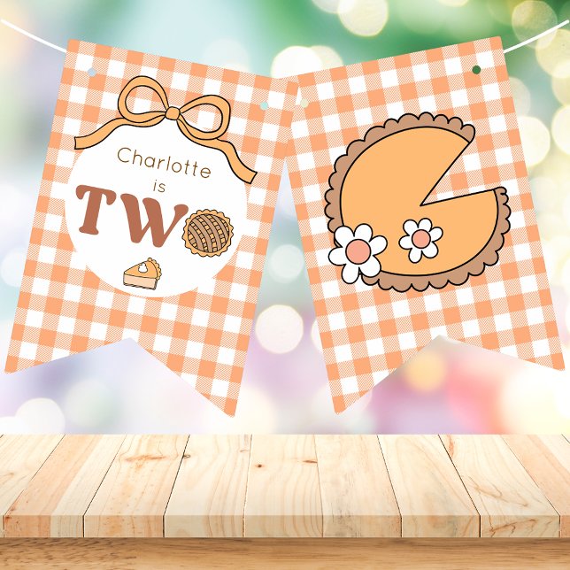 Bandeirinha Pumpkin Pie Birthday Banner (Criador carregado)