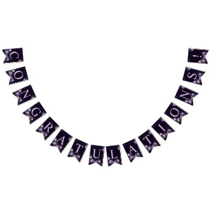 Bandeirinha Quadro Violeta Floral Purple Festa de casamento de