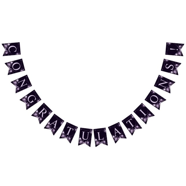 Bandeirinha Quadro Violeta Floral Purple Festa de casamento de (Todos)