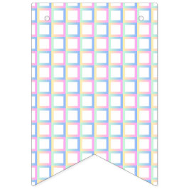 Bandeirinha Quadros de Padrões de Gradiente Simétricos Brancos