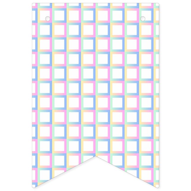 Bandeirinha Quadros de Padrões de Gradiente Simétricos Brancos (Primeira Bandeira)