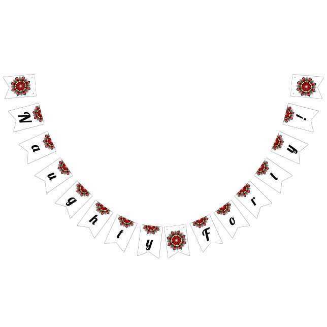 Bandeirinha Quarenta malditos! Mandala em vermelho (Todos)