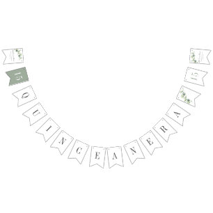 Bandeirinha Quinceanera Eucalyptus Deixa Mis Quince Anos