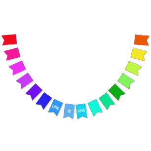 Bandeirinha Rainbow LOVE Bunting You Customize