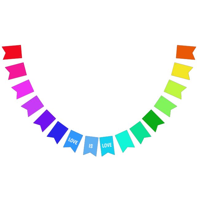 Bandeirinha Rainbow LOVE Bunting You Customize (Todos)