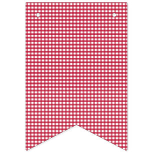Bandeirinha Red e White Gingham.