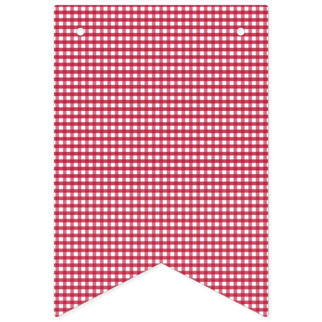 Bandeirinha Red e White Gingham. (Primeira Bandeira)