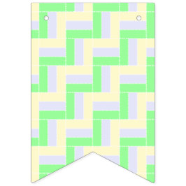 Bandeirinha Retângulos de Pastel Linhas Brancas Padrão