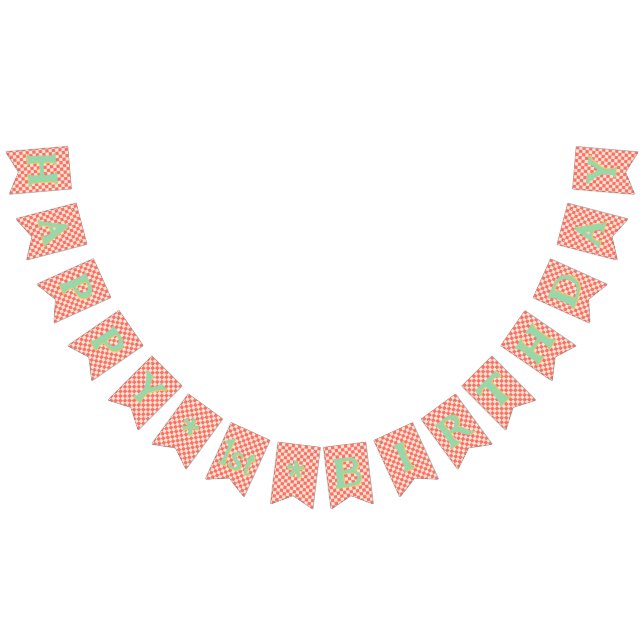 Bandeirinha Retro Modern Happy primeiro aniversario bunding (Todos)