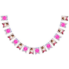 Bandeirinha Retro Neon Queen Of Heart Foto De Festa de anivers