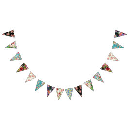 Bandeirinha Rich Vintage Floral Bunting.
