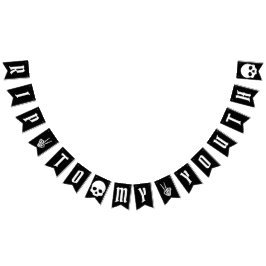 Bandeirinha RIP para minha faixa de esqueleto do esqueleto jov