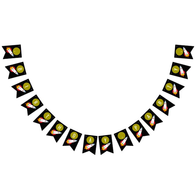 Bandeirinha Rocket espacial para o Aniversário das Crianças da (Todos)