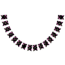 Bandeirinha Rosa Brilhante Flor