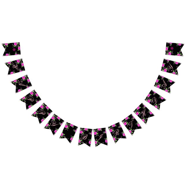 Bandeirinha Rosa Brilhante Flor (Todos)