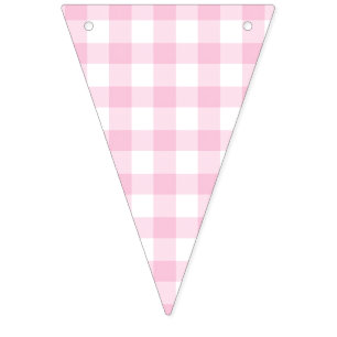 Bandeirinha Rosa claro Clássica Gingham
