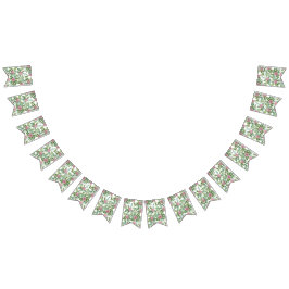 Bandeirinha Rosa claro Peony e Rosa Floral Weding