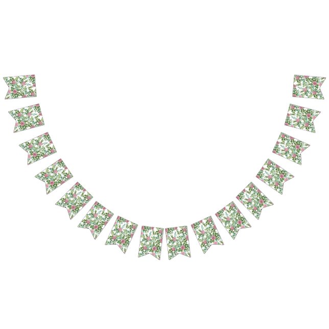 Bandeirinha Rosa claro Peony e Rosa Floral Weding (Todos)