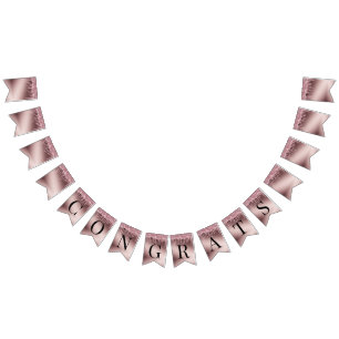 Bandeirinha Rosa Dourada Glitter Drives Surpresa