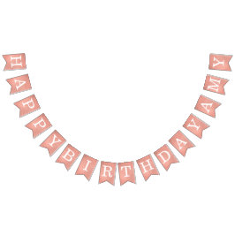 Bandeirinha Rosa Dourado Feliz Aniversário 3 Cartas Nome Amy P