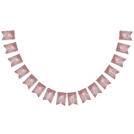 Bandeirinha Rosa Dourado Sparkle Glitter Drives Monograma Aniv