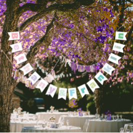 Bandeirinha Rosa Mint Personalizado ou Qualquer Casamento de C