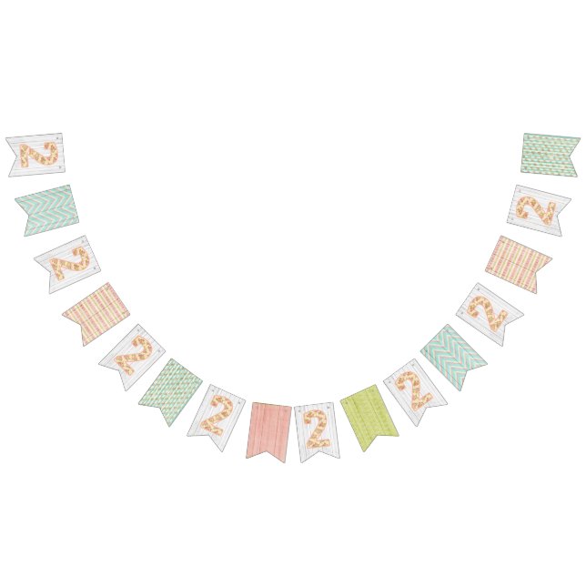 Bandeirinha Rosas Chiques segundos aniversários Madeira russa  (Todos)