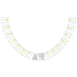 Bandeirinha Rosas verdes, remendo de fotos do chá de panela