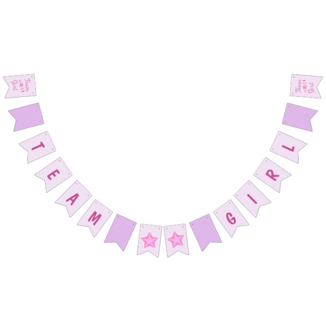 Bandeirinha Roxo do Lilac da menina da equipe com estrelas (Todos)