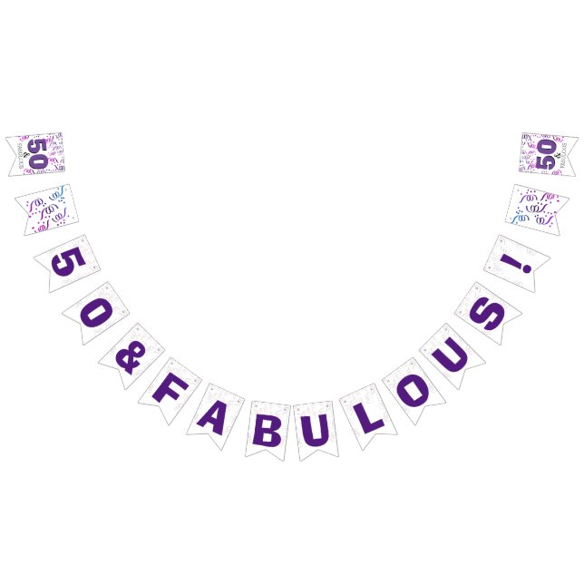 Bandeirinha Roxo Preto| 50.a Festa de aniversário (Todos)