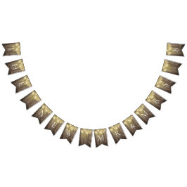 Bandeirinha Rustic Mason Jar & Woodgrain Wedden Party