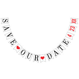 BANDEIRINHA SALVAR NOSSA DATA: DATA DE CASAMENTO PERSONALIZADA