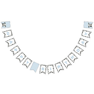 Bandeirinha Santa Vaca, 1º aniversário Xadrez Azul