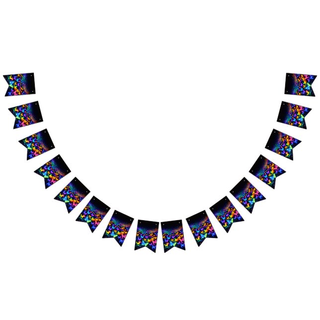 Bandeirinha Schmetterlings wimpl in Neonfarben (Todos)