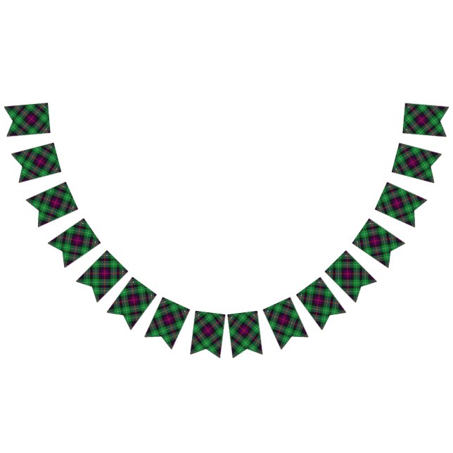 Bandeirinha Scottish Clan Cunningham Green e Blue Tartan (Todos)