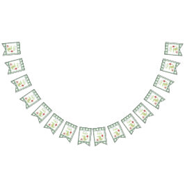 Bandeirinha Segundo aniversário Crocodilo de Aquarela