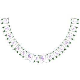 Bandeirinha Segundo aniversário Dinossauro Tyrannosaurus Rex