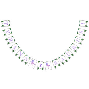 Bandeirinha Segundo aniversário Dinossauro Tyrannosaurus Rex