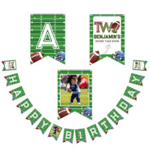 Segundo de futebol personalizado Aniversário feliz