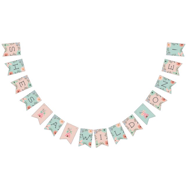 Bandeirinha Selvagem Um | Woodland Boho Tema Primeiro Aniversá (Todos)