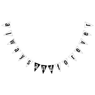 BANDEIRINHA SEMPRE & PARA SEMPRE DECORAÇÃO MODERNA DO