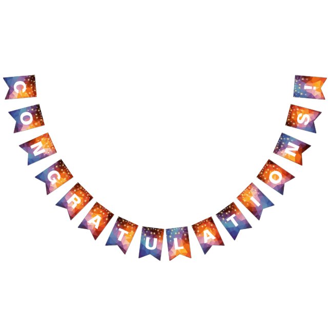 Bandeirinha sequência de luzes da parte no triângulo abstrato (Todos)