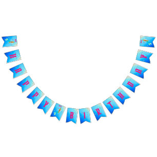 Bandeirinha Sereia Mágica com Couro Ouro Cozinhado 